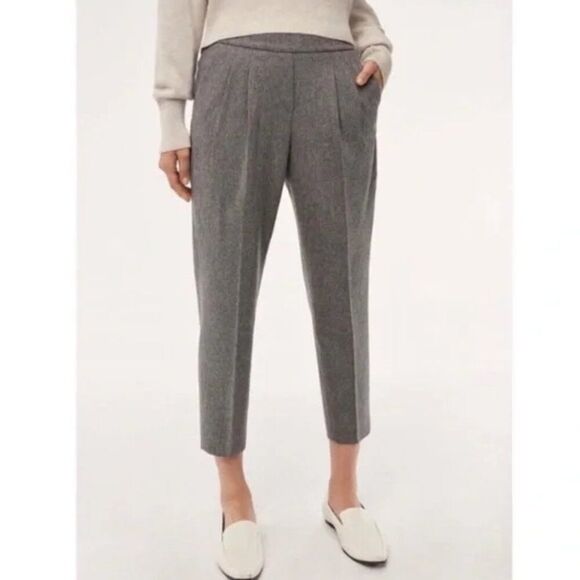 Aritzia Babaton Cohen Wool & Cashmere Trousers Grey Size 0 #61118 - Picture 9 of 9